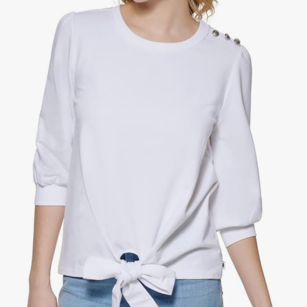 Karl Lagerfeld Paris Womens Sweatshirt Top